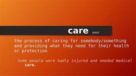 care meaning.